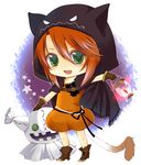  alternate_costume bad_id bad_pixiv_id boots cape cat_tail full_body ghost gloves green_eyes halloween hood janne1230 lantern luke_fon_fabre male_focus red_hair sidelocks skirt smile solo tail tales_of_(series) tales_of_the_abyss 