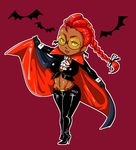  capcom cosplay crimson_viper dark_skin halloween milf street_fighter tate_(mzn005) vampire 