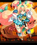  arc_system_works blazblue blazblue:_continuum_shift blonde_hair boots gloves green_eyes hair_ribbon highres long_hair platinum_the_trinity ribbon smile star twintails very_long_hair 