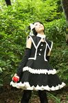  black_hair cosplay detached_sleeves gothic_lolita lolita_fashion mai_(pokemon) nintendo pantyhose poke_ball pokeball pokemon short_hair 
