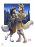  anthro canine couple duo eye_contact female kacey looking_at_each_other male mammal obi-wan_kenobi obi_wan_kenobi standing star_wars straight 