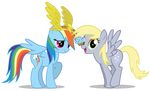  absurd_res derpy_hooves_(mlp) duo equine female feral friendship_is_magic hi_res horse mammal mixermike mixermike622 my_little_pony pegasus pony rainbow_dash_(mlp) wings 