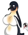  beak big_breasts bird blacksen blood breasts duo female gloria happy_feet huge_breasts nosebleed penguin plain_background white_background wide_hips 