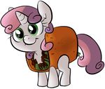  briskby cub cute equine female feral food friendship_is_magic green_eyes hair horn horse lettuce mammal multi-colored_hair my_little_pony pony smile solo sweetie_belle_(mlp) taco tail tortilla two_tone_hair unicorn white_body young 