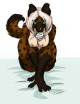  bed big_breasts breasts color crawling ears female fys gnoll green_eyes hair hyena mammal nipples nude paws sefeiren sharing sheets sketch snack solo spots tail zebra_cake 