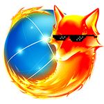  amazing browser canine deal_with_it eyewear fire firefox flames fox globe low_res mammal solo sunglasses unknown_artist 