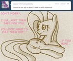  animal_ears english_text equine female feral fluttershy_(mlp) friendship_is_magic hair horse lying mammal my_little_pony pony pussy solo tail text tumblr 