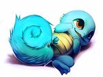  blue blue_fur cute falvie fur lying nintendo on_back orange_eyes pok&#233;mon pok&eacute;mon simple_background solo squirtle tail video_games 