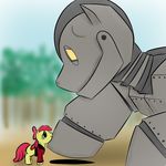  applebloom_(mlp) bow clothing crossover cub equine female feral friendship_is_magic horse machine mammal mechanical my_little_pony ponification pony robot the_iron_giant unknown_artist young 