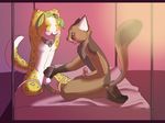  balls blush bound casparr cat collar duo feline gay handjob male mammal penis sex tail 