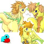  dragon female flammie hair pussy scalie secret_of_mana unknown_artist wings 