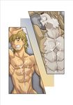  canine censored cum dark_ron doujinshi fight gay human japanese male mammal oral penis shunpei_nakata violence were werelion werewolf 