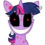  female feral friendship_is_magic horn lesson_zero mammal my_little_pony nightmare_fuel pinkiesurprise red_eyes solo twilight_sparkle_(mlp) unicorn zalgo 