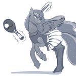  alicorn black_and_white equine female feral friendship_is_magic glowing hair headband horn horse kevinsano long_hair magic mammal monochrome my_little_pony pegacorn pony princess_luna_(mlp) skirt slugbox solo sports sweater tail tennis tennis_ball tennis_racket tennis_racquet winged_unicorn wings 