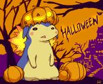  bat blush castle english_text fire halloween holidays huiro mammal nintendo open_mouth pok&#233;mon pok&eacute;mon pumpkin solo standing text tree typhlosion video_games wood 