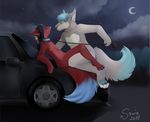  bade-lone-wolf blush breasts canine car collar cub female honda kinky_wolfess leash male moon night nude raised_leg sex small_breasts sowia straight tail young 