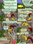  blue_hair bound comic english_text fatchaos female flattering hair hunting_a_hydra hydra lizard male red_hair reptile scalie text 