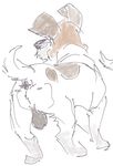  animal_genitalia anus balls canine disney dodger dog feral gdane male mammal sketch solo tail 