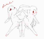  &hearts; animal_crossing anthro anus ass_to_ass back_turned balls bent_over blake blush butt cat cute dancing duo english_text exposed feline flynnmerk gay japanese_text lagomorph male mammal nintendo nude paws penis rabbit red_eyes rover rover_(animal_crossing) sketch standing symmetry text translation_request video_games white_theme 