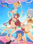  :d ;o ahoge angry asphyxiation bare_shoulders barefoot bat_wings bikini blonde_hair blue_hair bow braid breast_envy breasts collarbone demon_tail destruction drowning flandre_scarlet flat_chest green_eyes hair_bow hat head_wings highres hong_meiling inflatable_raft izayoi_sakuya koakuma lake large_breasts liking long_hair low_wings lying multiple_girls navel nervous on_stomach one_eye_closed open_mouth patchouli_knowledge red_eyes red_hair remilia_scarlet short_hair side-tie_bikini silver_hair smile stepped_on swimsuit tail touhou twin_braids umbrella untied very_long_hair wardrobe_malfunction water wings 