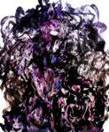  abstract bad_id bad_pixiv_id dress f7(eiki) ghost hat japanese_clothes purple_eyes purple_hair saigyouji_yuyuko solo touhou triangular_headpiece 