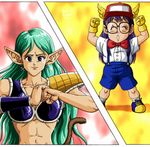  dr._slump dragon_ball dragonball_z glasses mary_sue multiple_girls norimaki_arale parody 