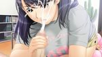  brother_and_sister censored cum ejaculation facial handjob highres incest ino penis purple_hair short_hair siblings sister_scheme_2 yanagawa_misaki yanagawa_shiori 