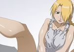  beelzebub_(manga) blonde_hair hair_over_one_eye hilda_(beelzebub) kyabakurabakufu leg legs solo 