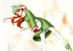  bleach boots coat gift hat highres inoue_orihime kubo_taito long_hair pantyhose red_hair scarf solo white_legwear 