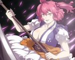  bad_id bad_pixiv_id breasts cleavage hair_bobbles hair_ornament jack_hamster large_breasts onozuka_komachi red_eyes red_hair solo touhou two_side_up 