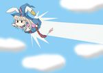  bad_id bad_pixiv_id chibi flying hat irisu_kyouko irisu_shoukougun! solo witch_hat 