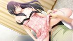  1girl breasts censored cowgirl_position cum dress eyes_closed girl_on_top highres incest ino long_hair on_top panties sex sister_scheme_2 straddling underwear vaginal yanagawa_amane yanagawa_shiori 