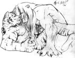  black_and_white cuddle feline gay greyscale hug lion male mammal monochrome muscles nude plain_background tiger unknown_artist unknown_artist_signature 