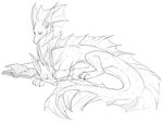  black_and_white book claws conjoined dragon female feral fins frills gale gale_and_gloria gloria hindpaw hydra lizard lying monochrome multi_head nostrils paws reading reptile scales scalie sefeiren sibling siblings sisters sketch sleeping tail text twins 