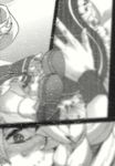  blurry comic doujinshi greyscale highres izayoi_sakuya monochrome multiple_girls touhou yumiya 