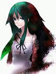  dress female green_eyes green_hair long_hair mizushiro_kazuya_(artist) nitroplus saya saya_no_uta smile solo 