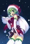 blush elbow_gloves f-ism gloves murakami_suigun pantsu santa_costume snowing tagme thighhighs 