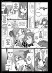  blush izumi_konata kagami_hiiragi lucky_star monochrome ouma_toki-ichi shimoyakedou translated yuri 