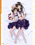  dakimakura midriff saten_ruiko school_uniform to_aru_kagaku_no_railgun to_aru_majutsu_no_index uiharu_kazari undressing 