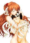  asuka_langley ikari_shinji makka_na_kedamono neon_genesis_evangelion ribbons tears 