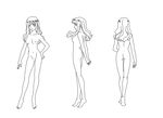  ass_visible_through_thighs barefoot character_sheet greyscale highres long_hair mireille_bouquet monochrome nipples noir non-web_source nude official_art smile 