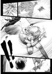  chihiro_(kemonomichi) comic greyscale highres izayoi_sakuya koakuma monochrome multiple_girls thighhighs touhou 