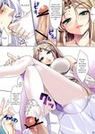  ashikoki blonde breasts cecil_harvey censored clesta comic crown doujinshi erect_nipples feet femdom final_fantasy final_fantasy_iv green_eyes high_res kure_masahiro large_breasts long_hair nipples oppai pantyhose penis ponytail purple_hair rosa_farrell tights toes transparent_clothing x-ray 