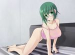  green_eyes green_hair infinite_stratos megane oppai smile solo yamada_maya_(infinite_stratos) 