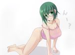  green_eyes green_hair infinite_stratos megane oppai smile solo yamada_maya_(infinite_stratos) 