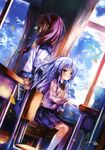  angel_beats! school_uniform shino_(eefy) tenshi yurippe 