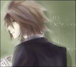  brown_eyes brown_hair chalkboard gradient gradient_background kratos_aurion lowres male male_focus math short_hair solo tales_of_(series) tales_of_symphonia 