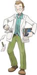  brown_hair dr._utsugi game_freak glasses male male_focus official_art pokemon pokemon_(game) pokemon_heartgold_and_soulsilver pokemon_hgss sugimori_ken utsugi_(pokemon) 