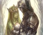  1girl armor couple crown hetero knight long_hair tactics_ogre 