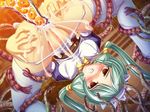  anal ass ass_grab blush brown_eyes censored egg_laying empty_eyes erect_nipples green_hair implantation impregnation legs_over_head lusterise maid mini_envy rolleyes rolling_eyes saikyou_mahou_shoujo_arina spread_legs tentacle twintails 